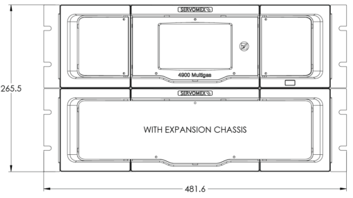 Dimensional Drawing 4900MG front extended Chassis