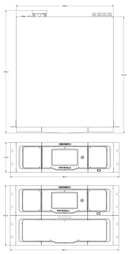 Dimensions for multigas 4900