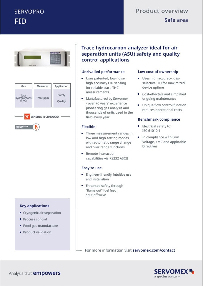 SERVOPRO FID Product Brochure