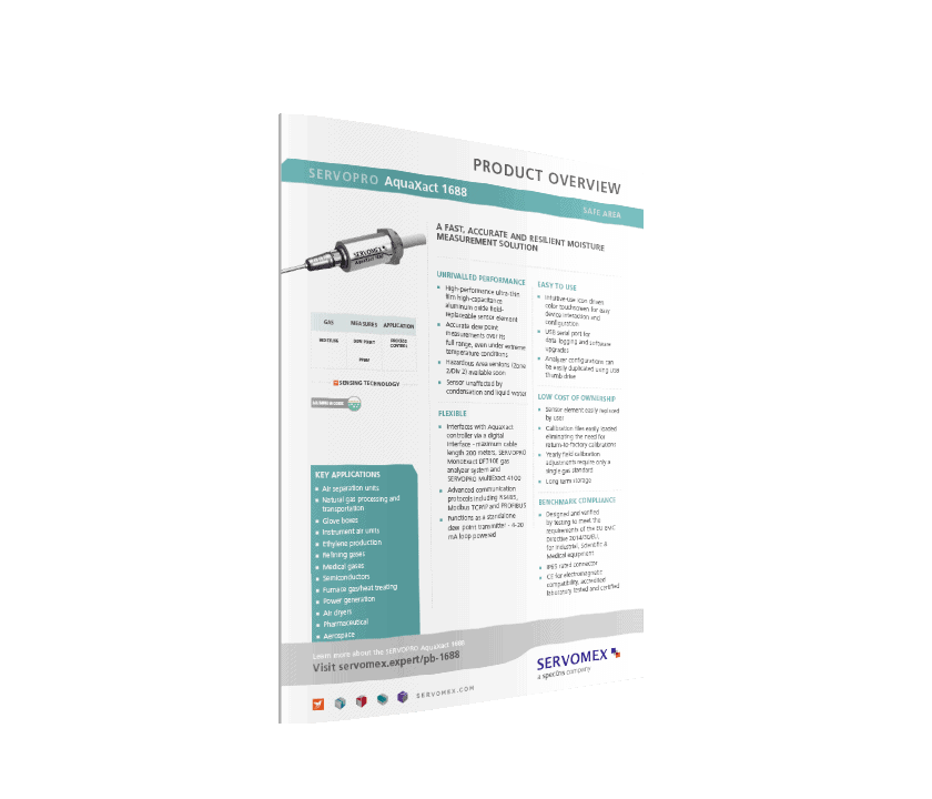 AquaXact 1688 Moisture Transmitter Digital Controller Servomex