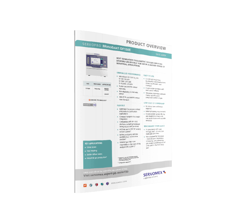 SERVOPRO MonoExact DF150E Product brochure