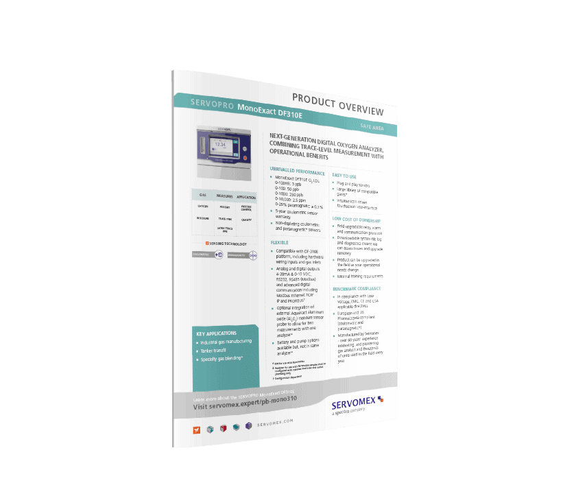 SERVOPRO MonoExact DF310E Product brochure