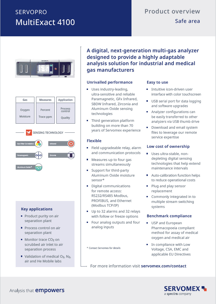 SERVOPRO MultiExact 4100 Product Brochure
