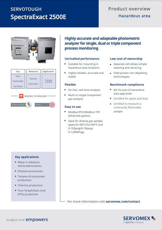 SERVOTOUGH SpectraExact 2500E Product Brochure