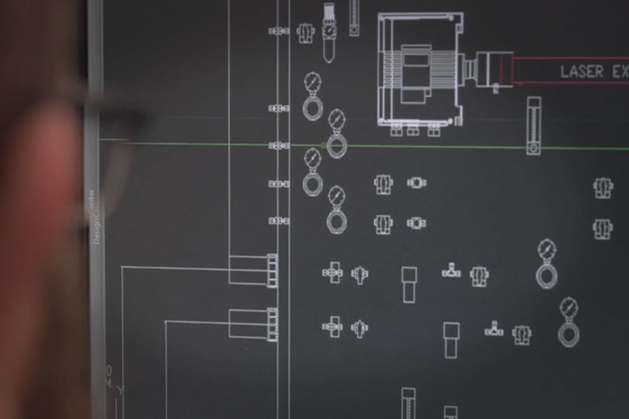 Gas analyzer technical drawing