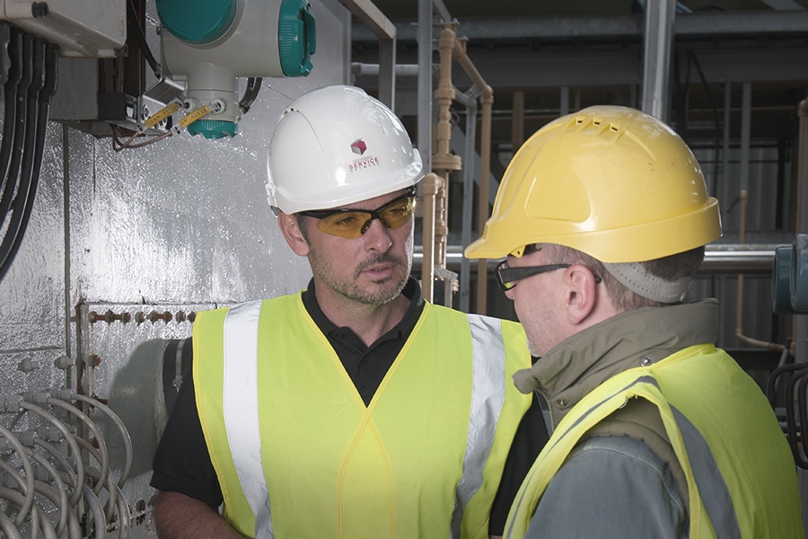 Members of the Service team on site