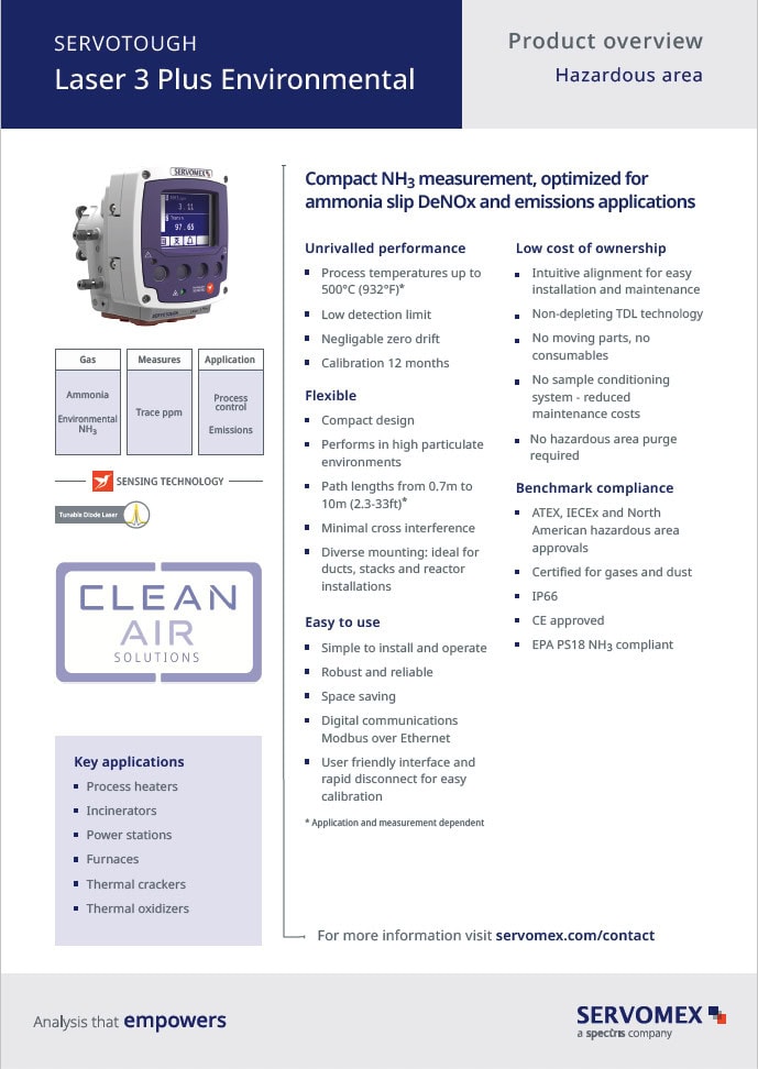 SERVOTOUGH Laser 3 Plus Environmental  产品手册