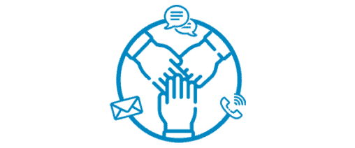 blue communication icon