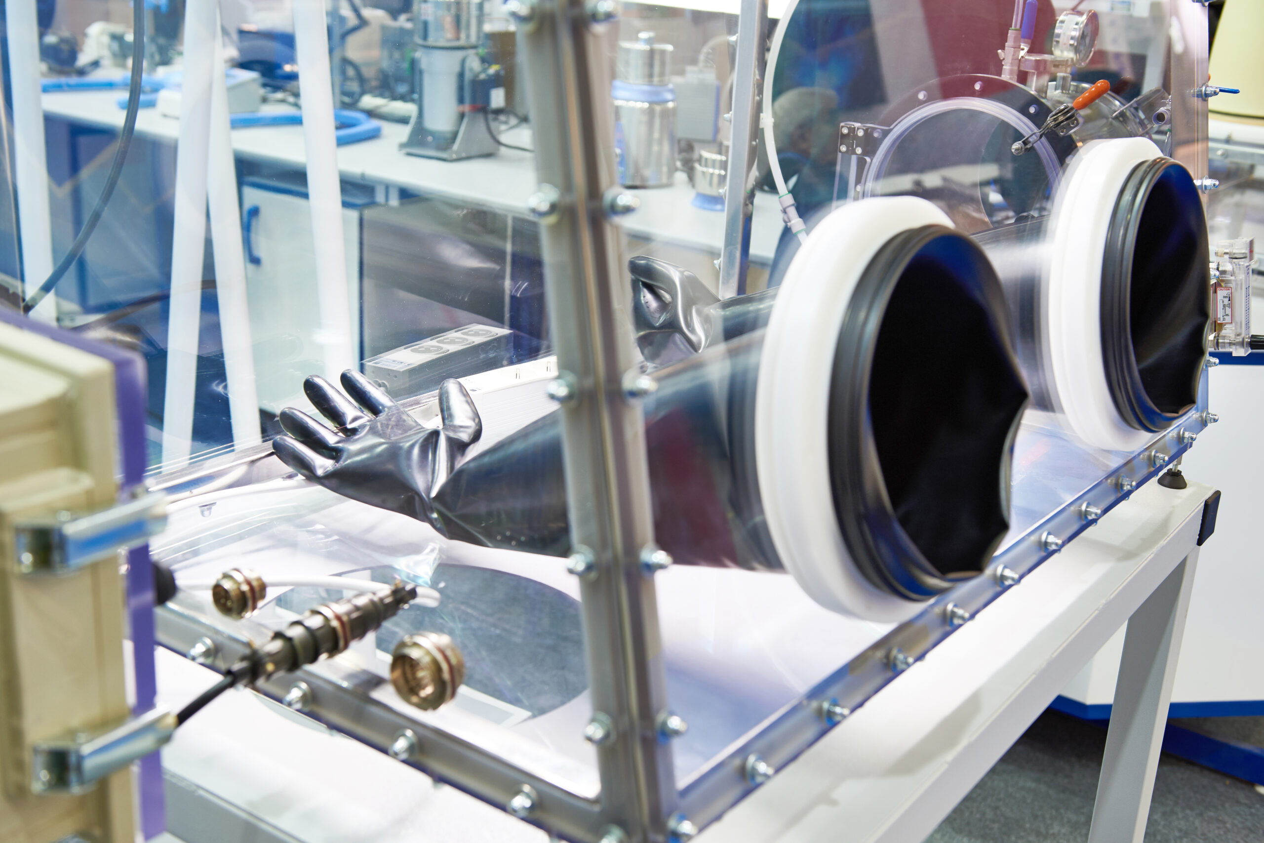Inert,Gas,Frame,Glovebox,In,Laboratory