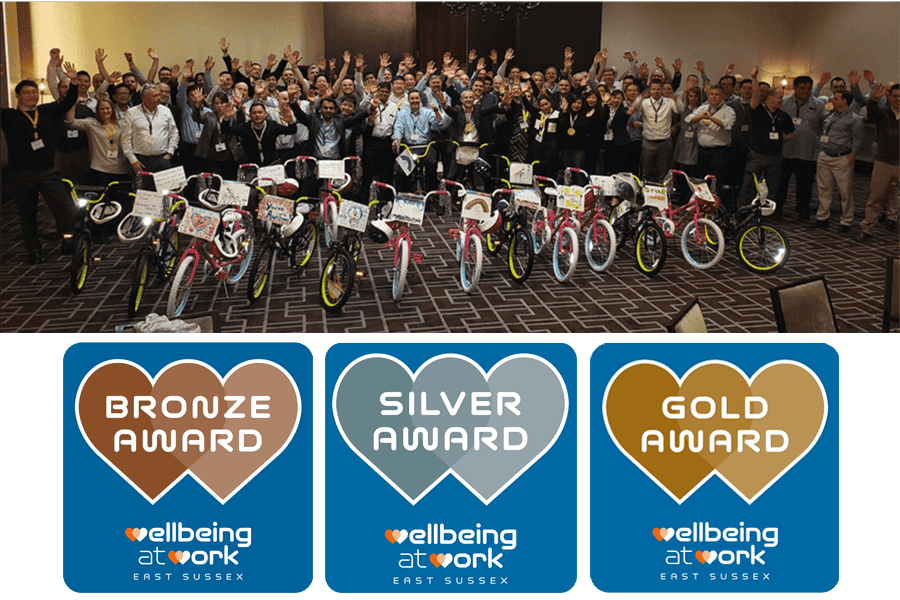 Servomex team joined together to celebrate wellbeing awards