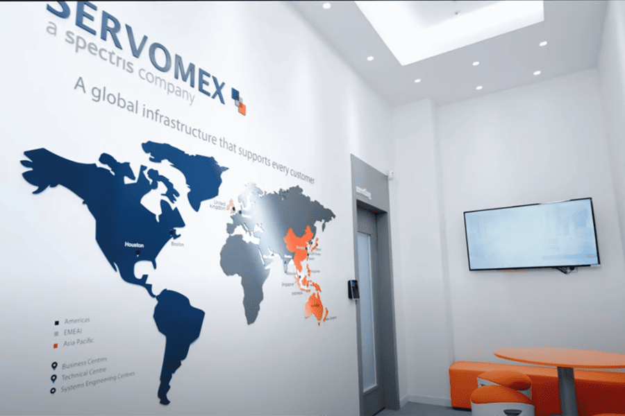 Servomex logo showcasing their commitment to high-performance, eco-friendly product design and manufacturing worldwide.