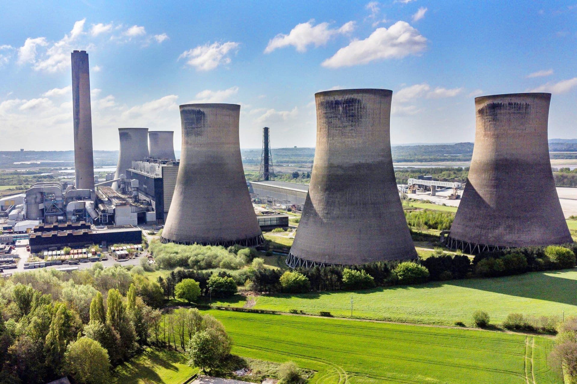 Thermal power plant on a sunny day