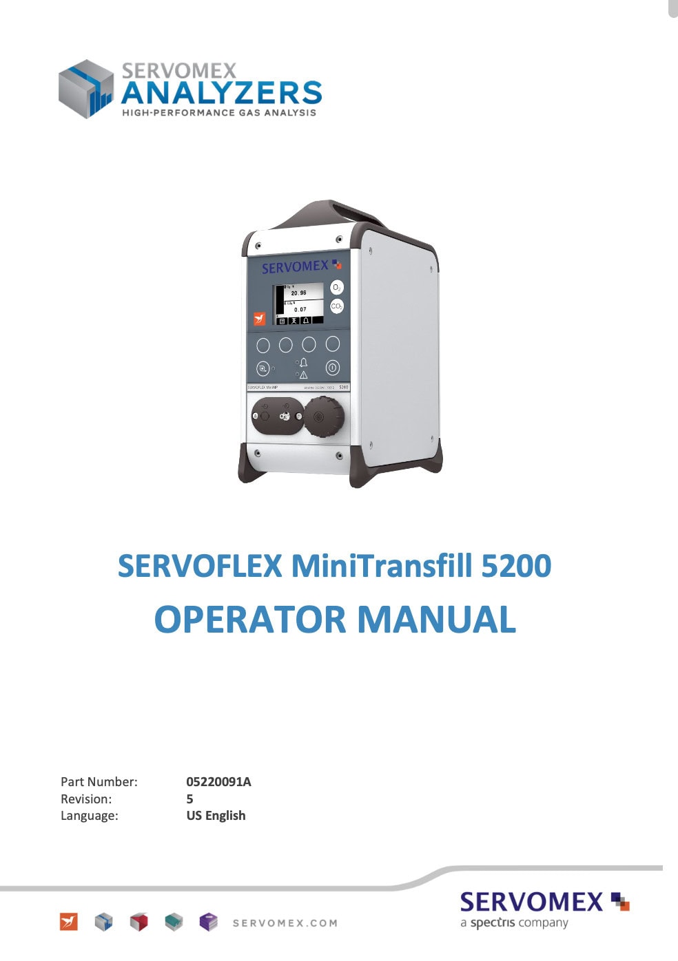 SERVOFLEX MiniTransfill 5200 Operator Manual