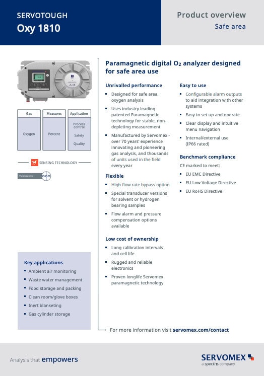 SERVOTOUGH Oxy 1810 Product Brochure